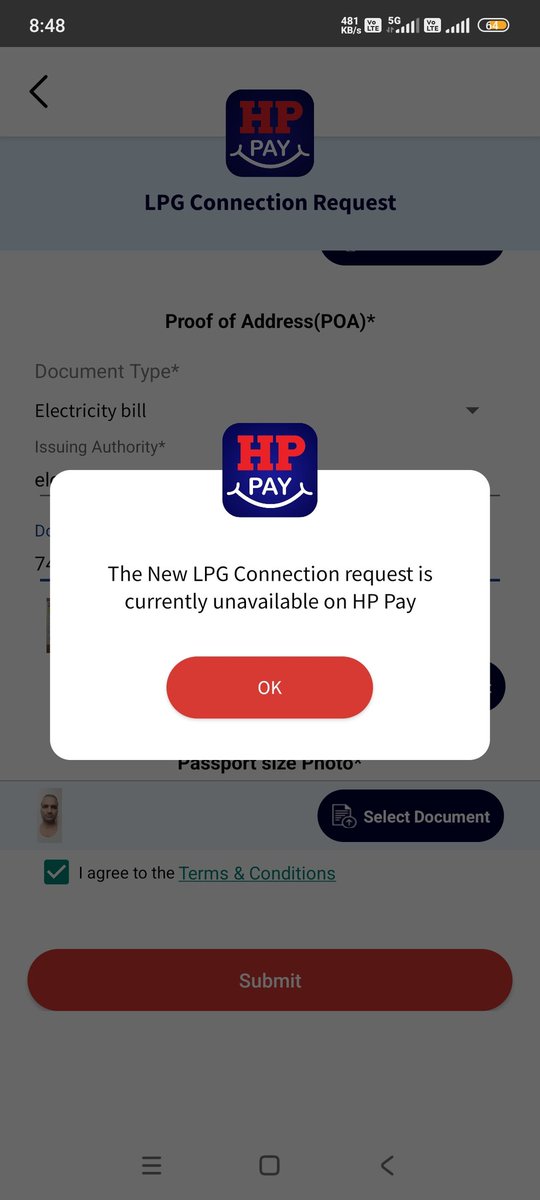 RiseManish's tweet photo. I have been trying to get a connection for a long time but whenever I try, this problem occurs. @hpgasservices  @HPGAS11 @PMOIndia https://t.co/1Tfhb6tALq