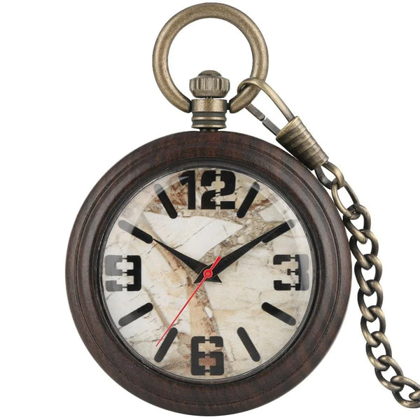 iSmartHomeGear's tweet image. Dark-wood luxury pocket watch — just under a 2-inch wooden case, marble face, brass crown, weighted link chain, wooden back. Compact, sturdy, vintage-industrial charm — ideal for collectors or as a thoughtful gift. $129.99 #PocketWatch ⌚️ rpst.cc/RVMtUc