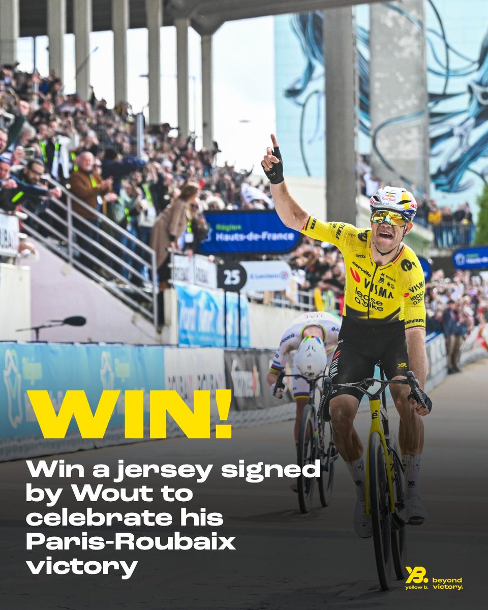 vismaleaseabike's tweet image. To celebrate Wout’s amazing victory, you can now win a jersey signed by him. 🤩 Join the contest: teamvismaleaseabike.com/l/2026woutwins…

#ParisRoubaix