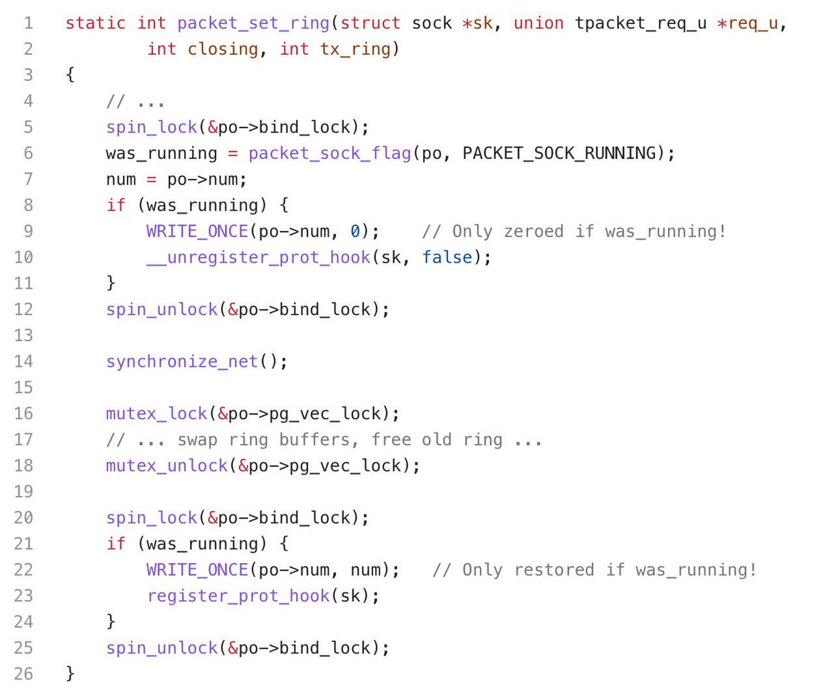 0xor0ne's tweet image. Exploiting a use-after-free vulnerability in the Linux kernel’s packet socket subsystem, caused by a race condition between packet_set_ring() and packet_notifier() (CVE-2025-38617)

blog.calif.io/p/a-race-withi…

#infosec