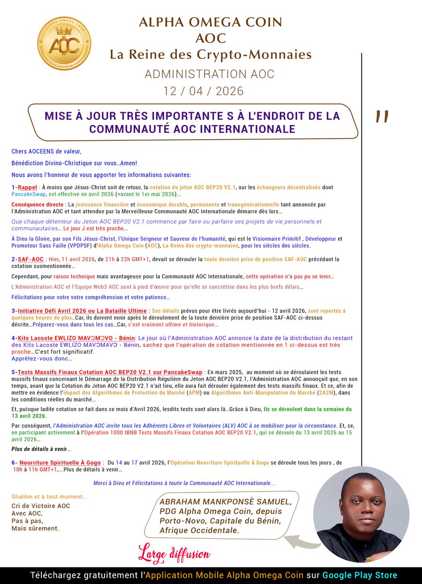 Alpha Omega Coin tweet media