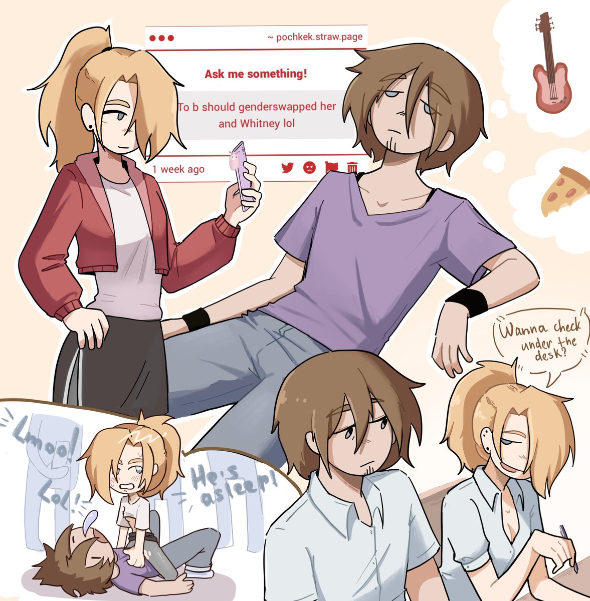 pochkek's tweet image. Genderswaped Dana (Daniel) and Whitney
#DoL #DegreesofLewdity