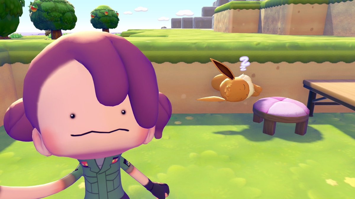 anzuemon's tweet photo. イーブイちゃん、なんで壁で寝てんの？

#NintendoSwitch2 #ぽこポケ #ぽこあポケモン https://t.co/RymElEMupw