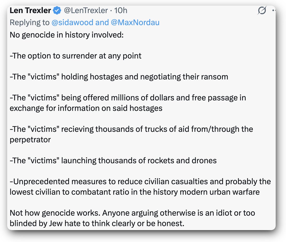 For all you charming people whining about Israeli "genocide", here's a clear explanation.

w.

PS—If you want to get blocked, just attack me instead of the ideas. Any references to "Zio", "hasbara", or the like will also get a block.