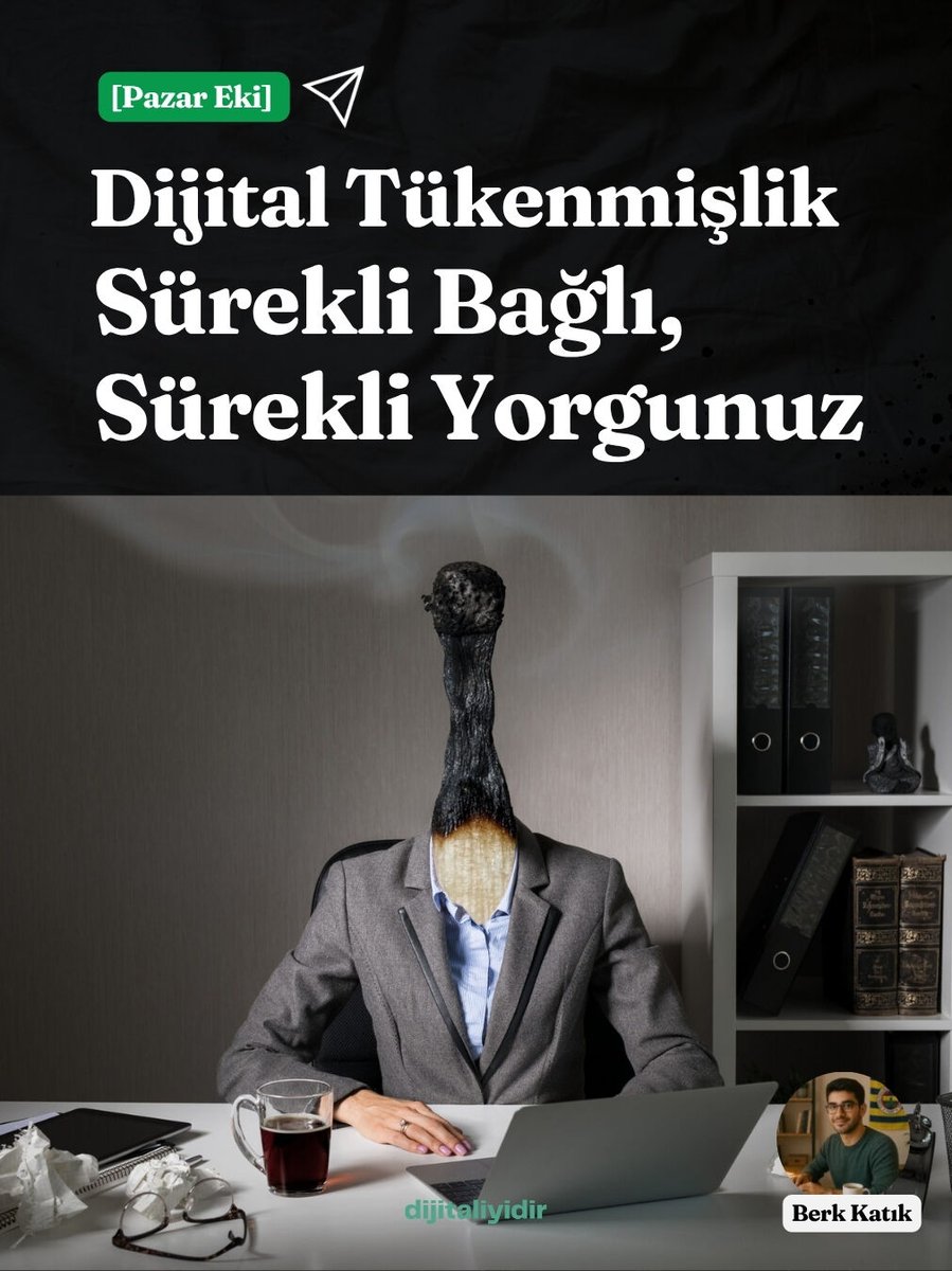 [Pazar Eki]’nin “Dijital Tükenmişlik 2026: Sürekli Bağlı, Sürekli Yorgun” yazısı yayında ekibimizden Berk Katık ilginç soruların peşin düştü. Yazının tamamı [Pazar Eki]’nin yeni sayısında, dijitaliyidir.com’da.
