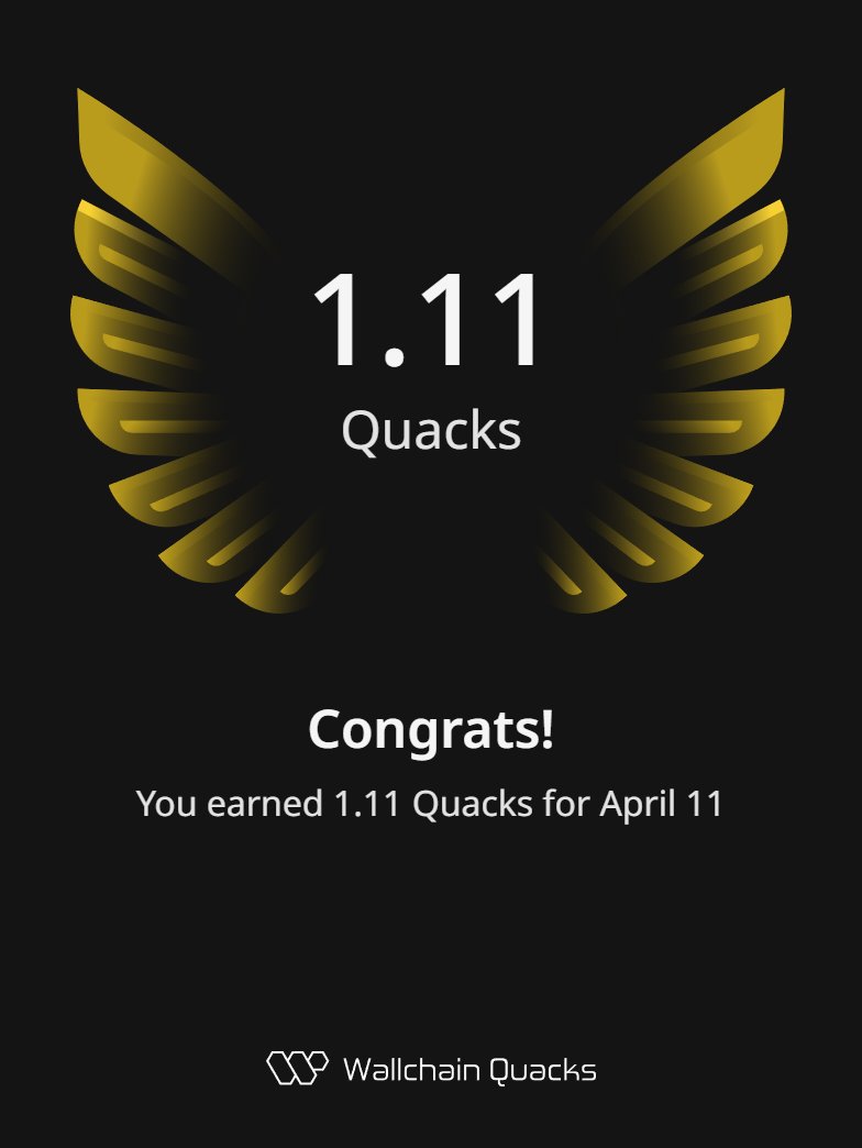 gQuack frends 

<a href="/wallchain/">Wallchain Quacks</a> make my day i earned 1.11 Quacks

soon i'll on top 100 i leaderboard 

don't be late join Here –> 
 quacks.app/?ref=ORDINALWO…