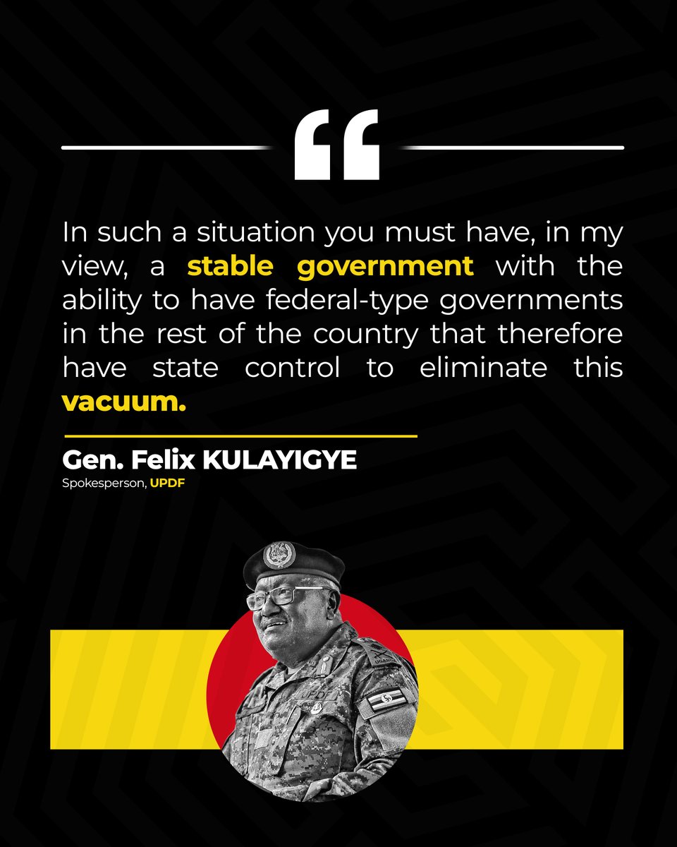 dawudi21's tweet image. Gen. Felix Kulayigye breaks down the necessity of institutional strength in the DRC to ensure regional peace. Without a stable government capable of filling the 'institutional vacuum,' the region remains at risk. 🌍🇺🇬 DRC 🇨🇩 #EastAfrica #UPDF #DRC #PanAfricanism #Security
