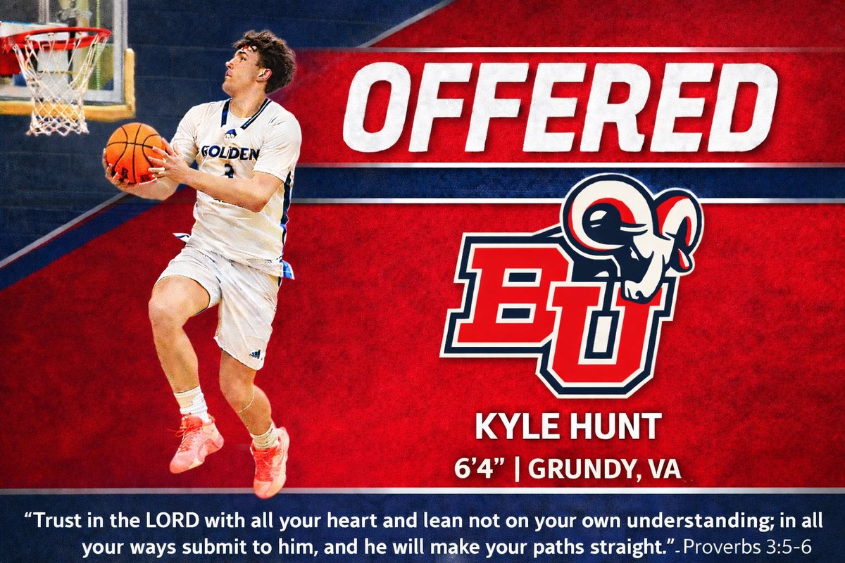 jkylehunt3's tweet photo. After a great talk with @JosephCooper32 I am blessed to receive my second official offer from @BluefieldMBB.#AGTG https://t.co/JMDz2ECTXR