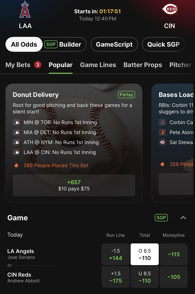 BettingPix's tweet image. PUBLIC PLAYS 4/12 🚨💎🌽

2 Free Winers For The Community! 🙏

We’ve Hit 10 Out Of The Last 11 Free Plays!

Please Drop A Like If You’re Tailing! 🚂

⚾️ LAA / CIN ⬆️ 8.5 (-110)

⚾️ Red Sox ⬆️ 4.5 Total Runs (-110)

#Gambling #Betting #FreePlays #VIP #IKP