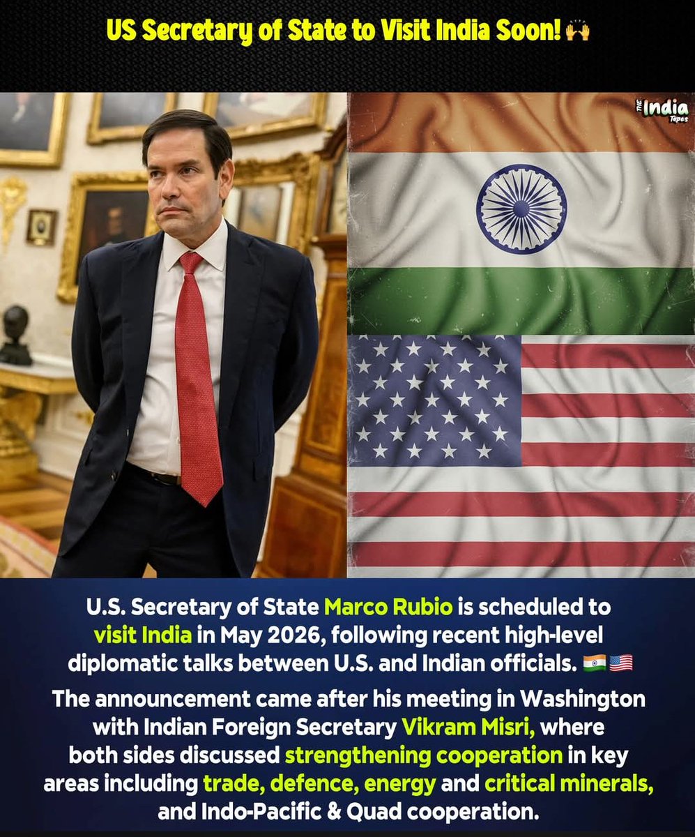 Wonderful to see #India #USA moving forward to strengthen relationship between the largest &amp; oldest democracies of the world. <a href="/narendramodi/">Narendra Modi</a> <a href="/realDonaldTrump/">Donald J. Trump</a>  #MarcoRubio  <a href="/GayatriTAM/">Gayatri Devi</a> <a href="/sandeeprksingh/">Sandeep Singh</a> <a href="/anandannu/">annu anand</a> <a href="/dineshcsharma/">Dinesh C Sharma</a> <a href="/DrSJaishankar/">Dr. S. Jaishankar</a> #IndiaToday