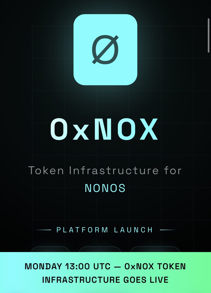 The last two weeks at NØNOS did not slow down.

0xNOX launches Monday 13:00 UTC. Token infrastructure built on top of NØNOS: Token Launchpad with bonding curves, a post-quantum Cellframe Bridge, encrypted Time Capsules, NFT Pass staking and rewards, and a Dev Portal to build and