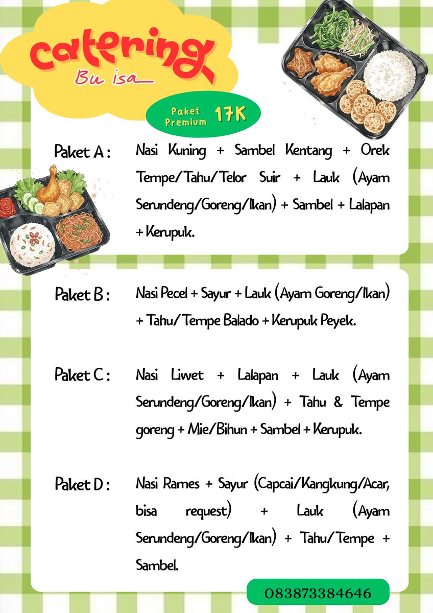 Asa catering cibubur cek pinned🍛🐈 tweet media
