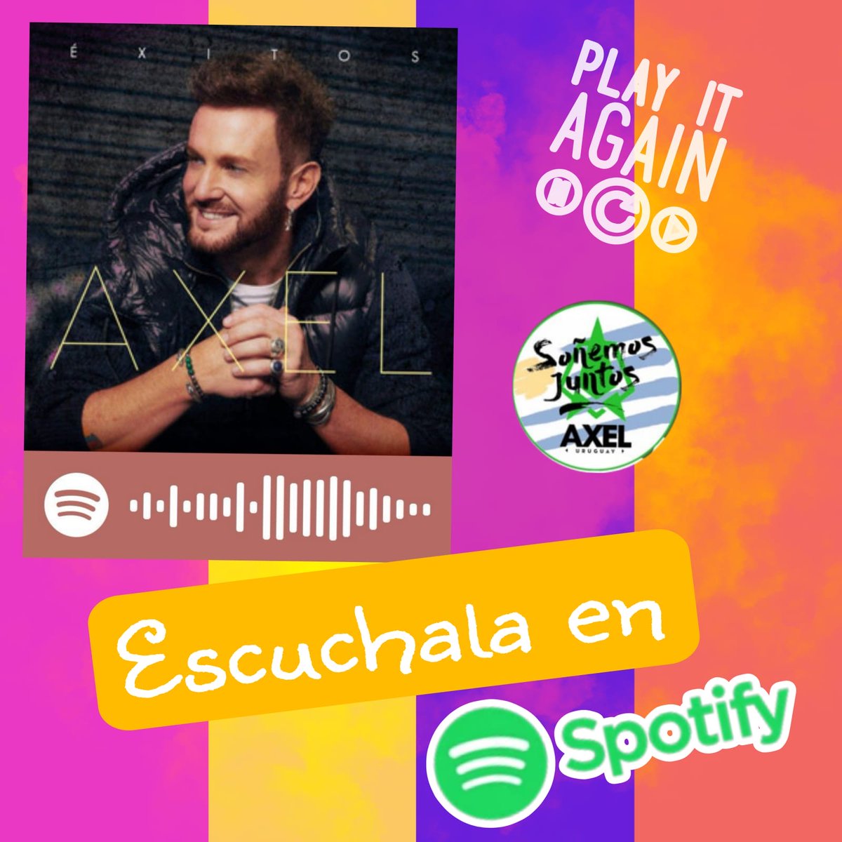 No te pierdas de escuchar la playlist Éxitos de Axel en Spotify

@axeloficial #axel #axeloficial