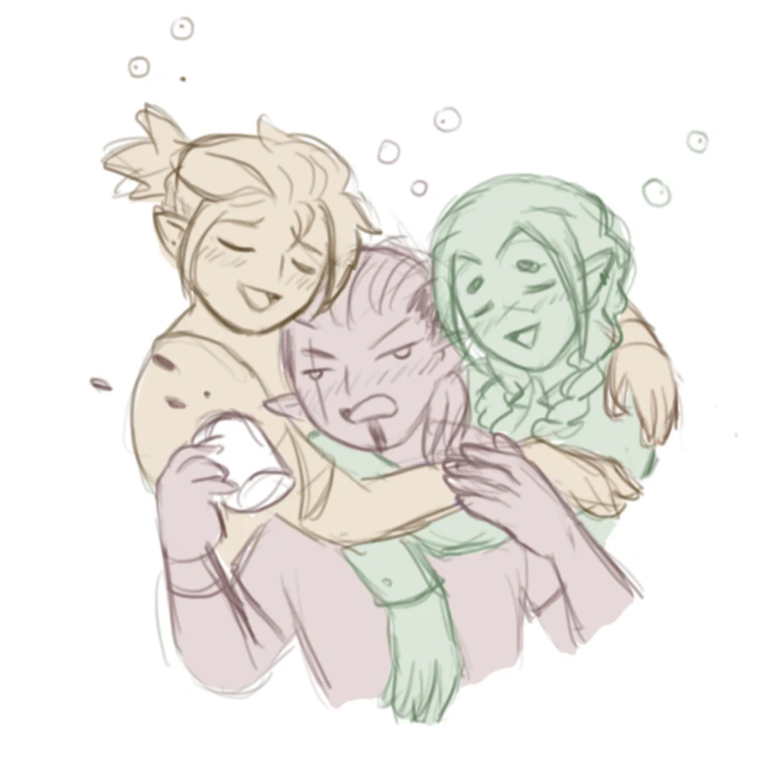 GLucenart's tweet photo. Messing around with bases for the trio again
My besties from my own trio successefully intoxicated me so this one is for them Β»XD
#markus #chloris #serah #art https://t.co/99QRSNCp3W