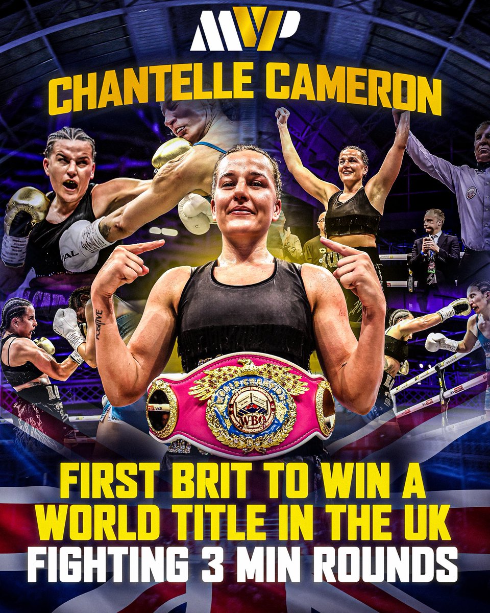 MostVpromotions's tweet image. Last week, history was made.

Chantelle Cameron became the first Brit to win a world title in the UK over 3-minute rounds 🇬🇧

The standard has been raised.

#MVP