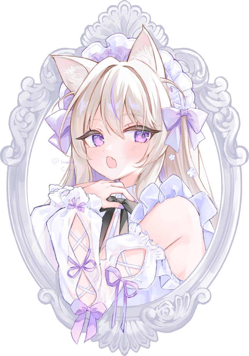 mokocari_'s tweet image. 耳毛がチャームポイントのミヌエットちゃん　＃oc