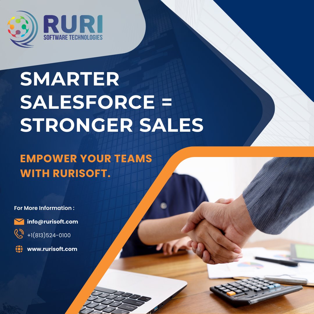 RuriSoftware's tweet photo. Don’t just use Salesforce; master it! #RuriSoft helps businesses unlock hidden #CRM potential through automation, analytics, and seamless integrations.
Scale faster. Serve better. Succeed always. 🌟
#Salesforce #SalesforceCRM #CRMImplementation #rurisoftflorida #Florida https://t.co/fFs8d47vor