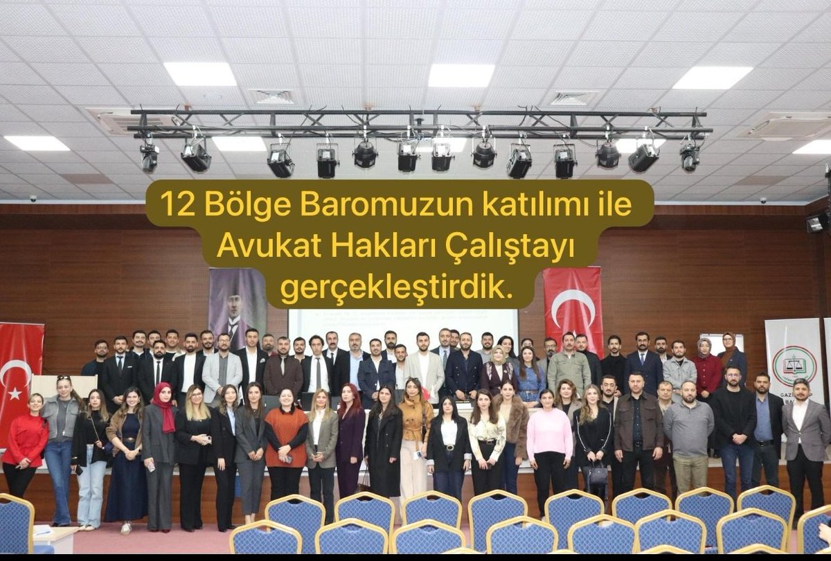 AvukatMerkezi's tweet photo. Gaziantep'te gerçekleştirilen Çalıştay sona ermiştir. Teşhisin doğru konulduğunu düşünüyoruz.  Katılım sağlayan, fikir beyan eden 12 Bölge Baromuza ve ev sahibi olan Gaziantep Barosu'na teşekkür ederiz. https://t.co/jrLXLqLG3v