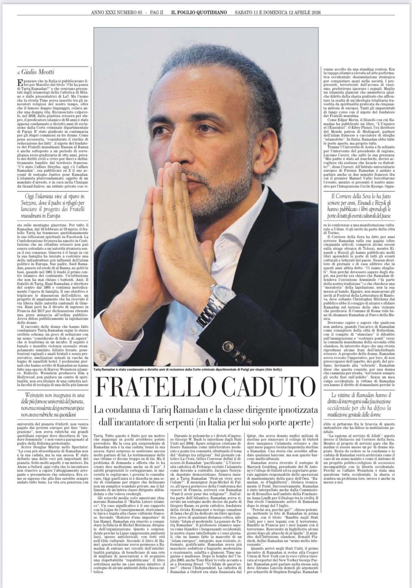 Anno memorabile il 2007 a #Udine per <a href="/vicinolontano/">vicino/lontano</a>, apice del dialogo tra civiltà. Coppia top: l’ex presidente iraniano #Khatami (oggi ristretto, pare) e l’incantatore #TariqRamadan. Ceto medio riflessivo e colte signore in estasi. Fotogallery di qualche comicità. <a href="/ilfoglio_it/">Il Foglio</a>