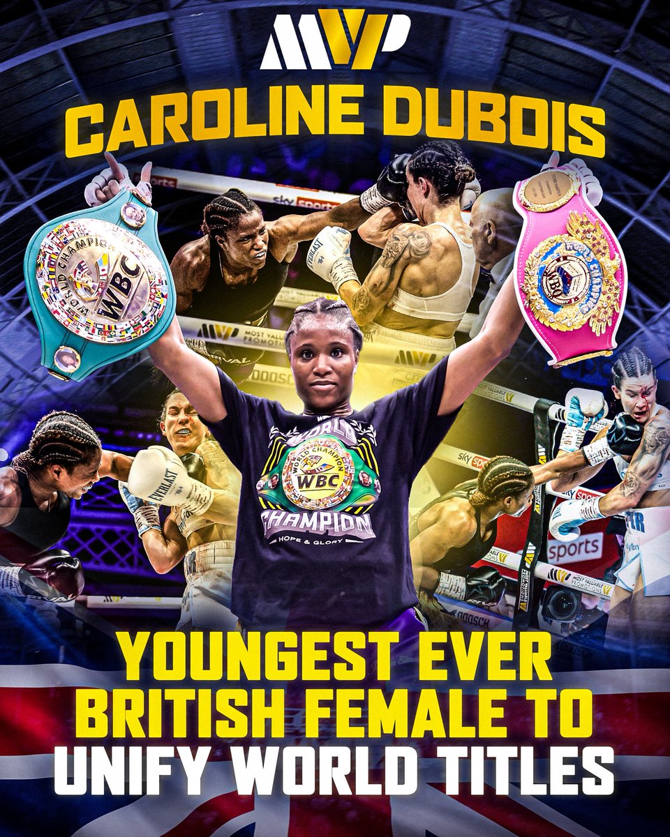 MostVpromotions's tweet image. 1 week ago, another barrier fell.

Caroline Dubois, youngest ever British female to unify world titles.

Built different 🇬🇧

#MVP