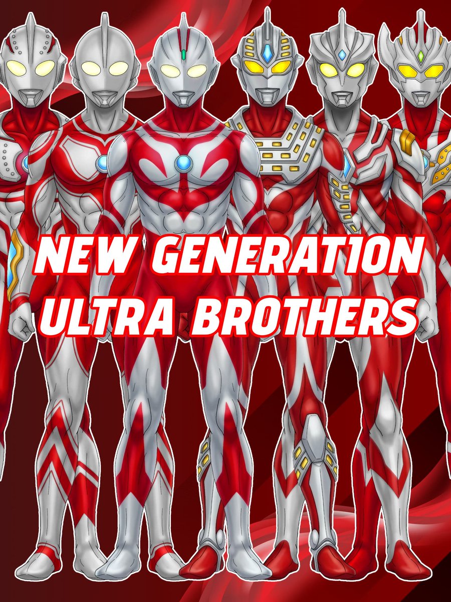 wafeithegoat's tweet photo. [OC] New Generation Ultra Brothers. Some of them are the son of the previous Ultra Brothers and some are just successors and not blood related. #ultraman #tokuart #tokusatsu #fanmade #ultrabrothers https://t.co/vHM3skFofx