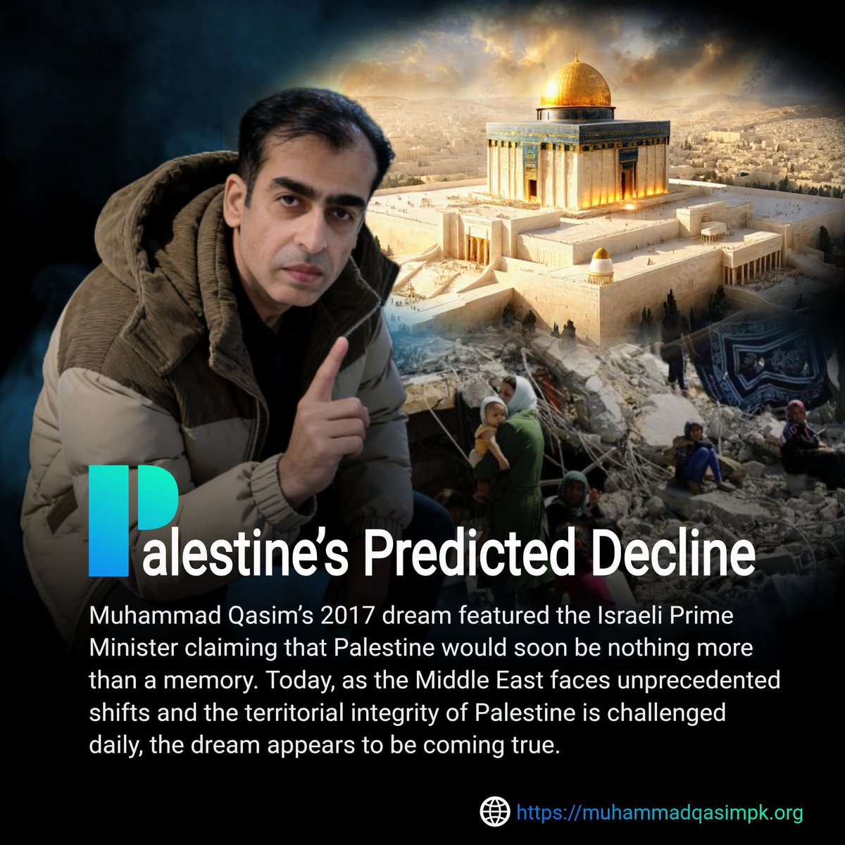 The United States and Israel are planning to build a temple for the Antichrist. The opinion of Muhammad Qasim is a vision of the meeting of the President of America and Israel to completely eliminate Palestine and build the Antichrist's Temple