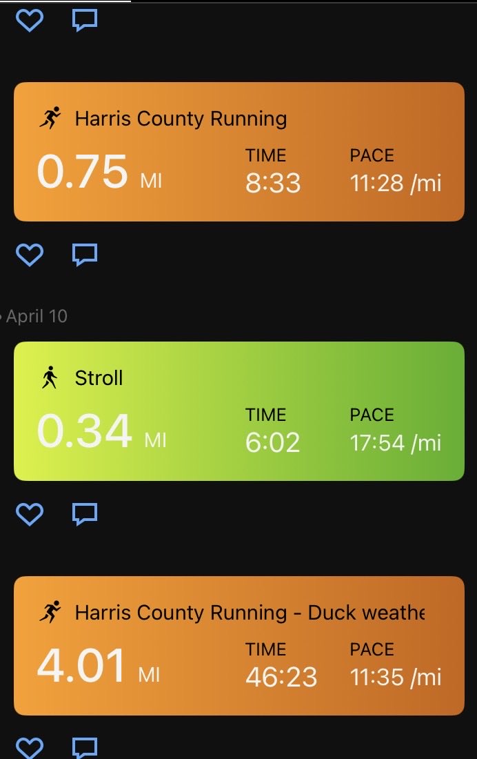 Rajulesrirama's tweet image. Good morning! Hristos a înviat !
That makes 38 miles for the week. Most of the miles were a struggle 🚌
Have a good rest of the weekend.
#run #runner #running #runchat