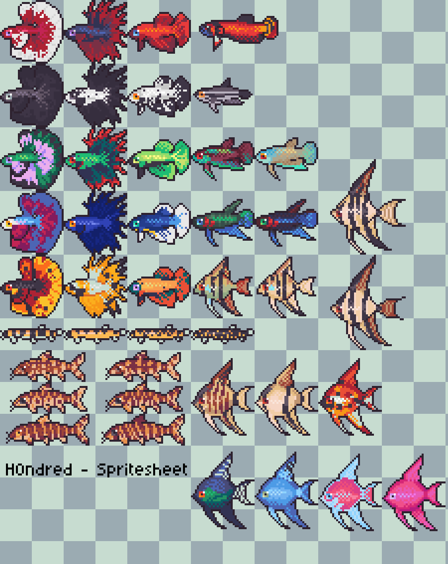 H0ndredEx's tweet photo. A  #Aquarium #Idle Collecting game I've been working on. Very early in dev but its been fun!
#gamedev #indiedev #gdevelop #pixelart #fish https://t.co/MbGg0IWeIa