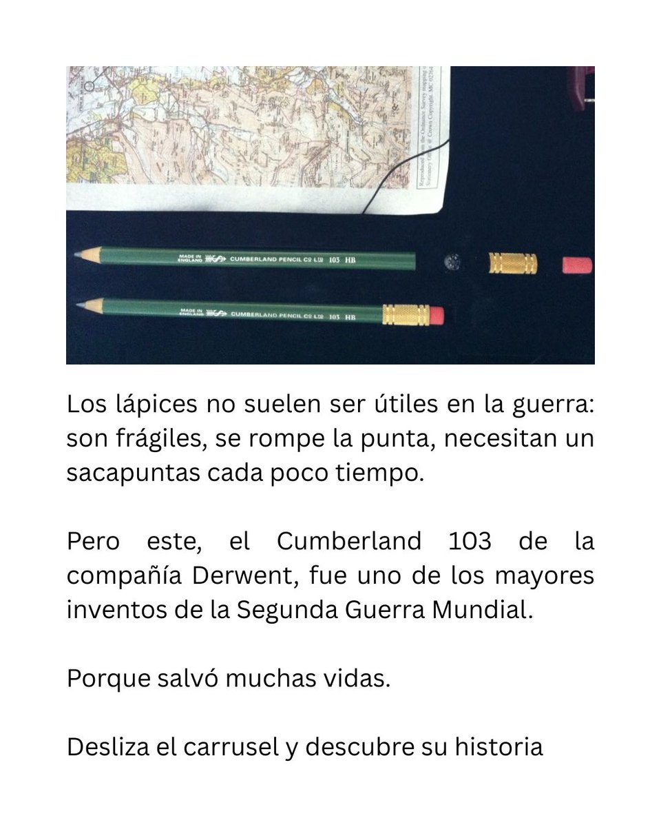 En IG estoy contando la historia de los lápices que más vidas han salvado.

Os dejo el link en el siguiente tuit: