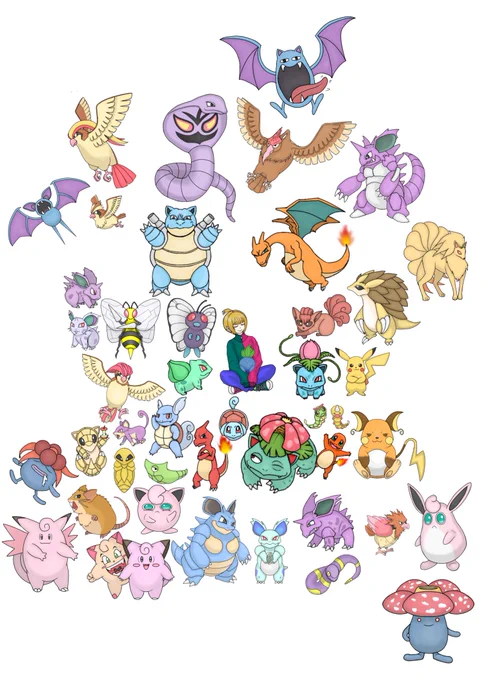 祝ポケモン30周年!! カントーポケモンを1日1匹描けたらなと。 図鑑No.0045 ラフレシア #ポケモン30周年 #ポケモン #イラスト
