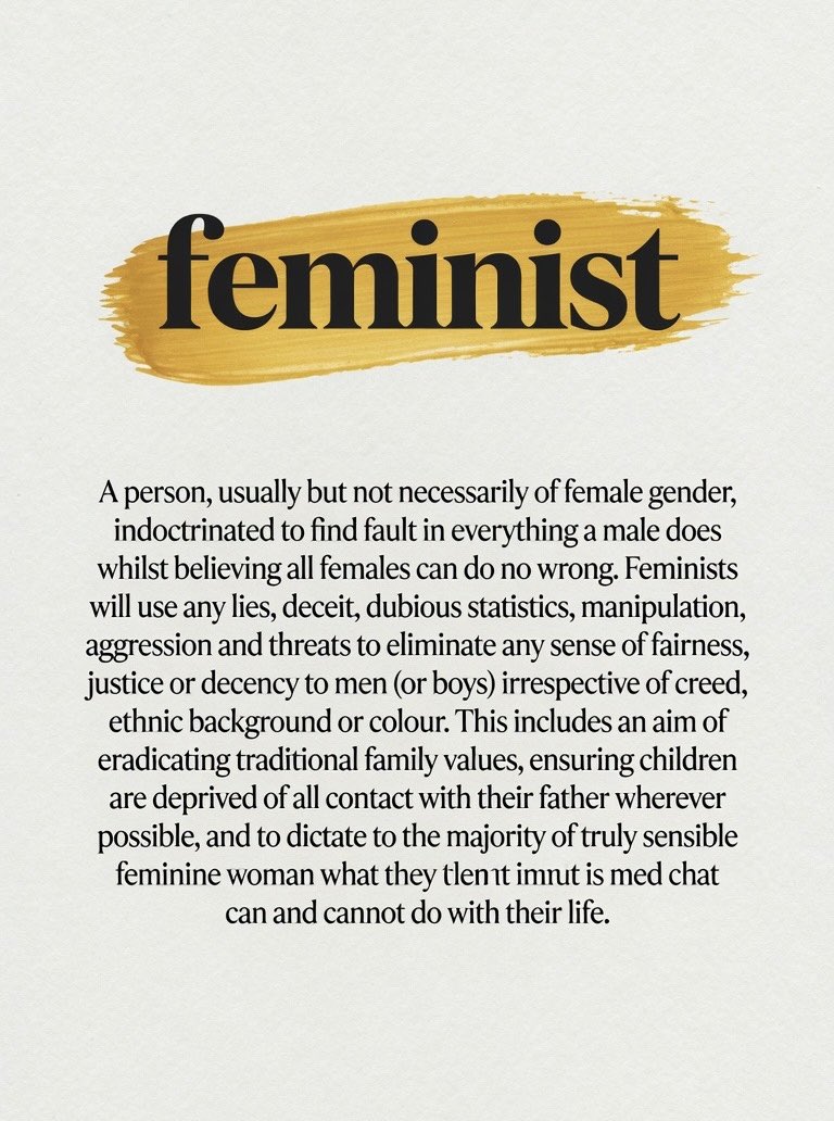 Woah! I just came across the most realistic definition of Feminism ever!

<a href="/realsiff/">SIFF - Save Indian Family Foundation</a>