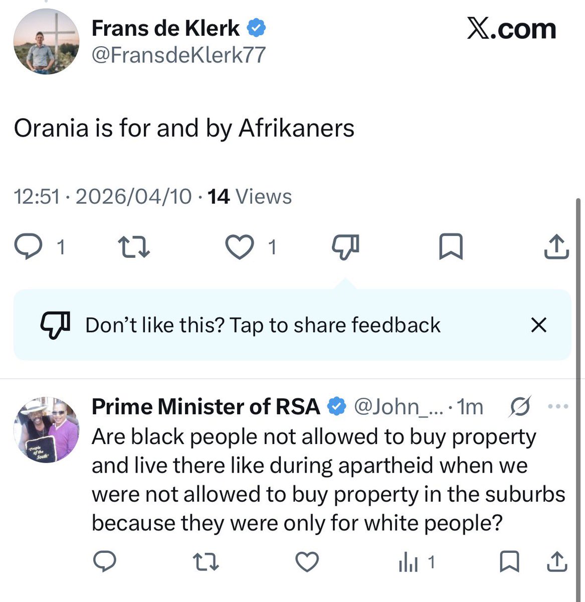 Prime Minister of RSA tweet media
