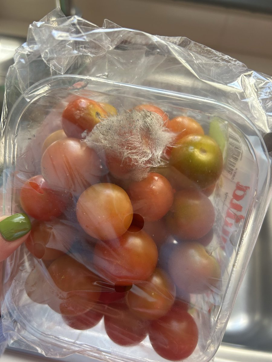 gemamedina___'s tweet photo. Hola @Mercadona , el 10 de abril compré unos cherrys con fecha de envasado el 9 de abril y la sorpresa ha sido ver este tomate en mal estado aún con el paquete cerrado. Ha estado todo el tiempo en el frigorífico, ¿como ha sido posible? Gracias https://t.co/SKMgp0he2g