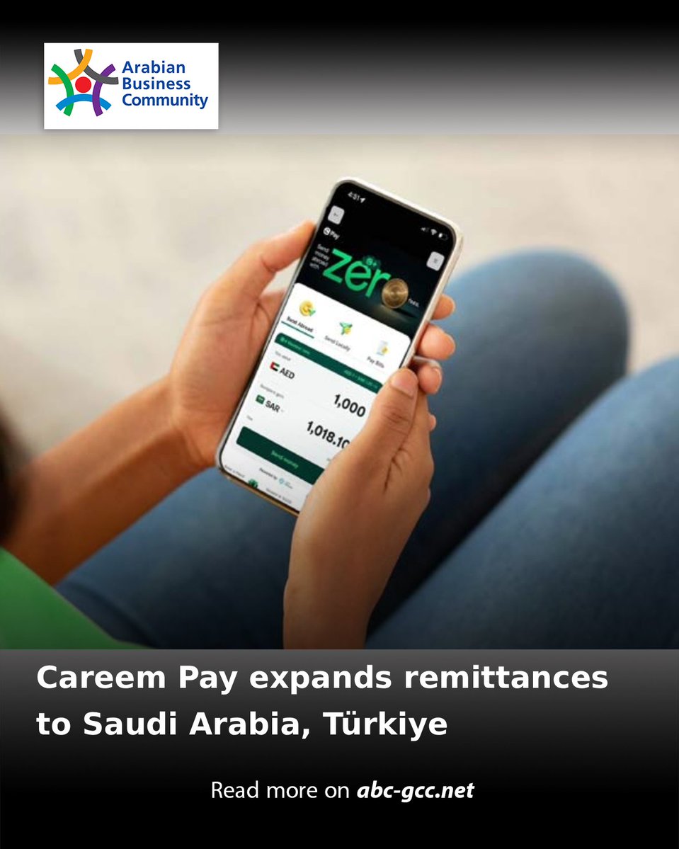 ABCinGCC's tweet image. Careem Pay expands its remittance service to include Türkiye and Saudi Arabia, enabling residents of the United Arab Emirates to transfer money directly to bank accounts.

Read more on abc-gcc.net/News/1/394616

#ABCNews #DigitalPlatform #RemittanceService #SaudiArabia
