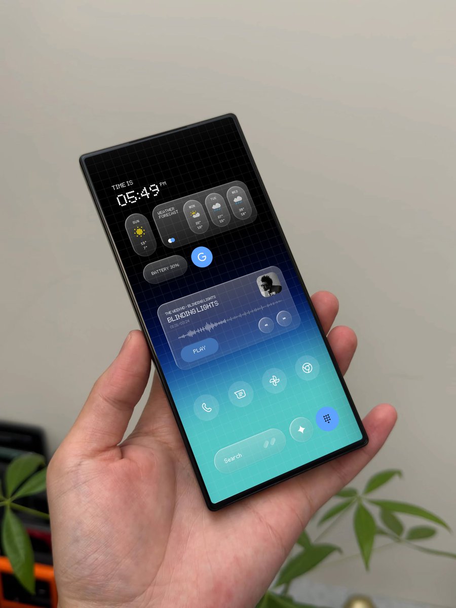 RajjAryaa's tweet image. Clean glassy homescreen setup, kinda futuristic vibe ✨

Widget - Evrything Glass 
play.google.com/store/apps/det…

Wallpaper - Abstrax
play.google.com/store/apps/det…

Icon Pack - Icon pack studio by @SmartLauncher

#homescreen #android #samsung #abstrax #wallpapers #customization