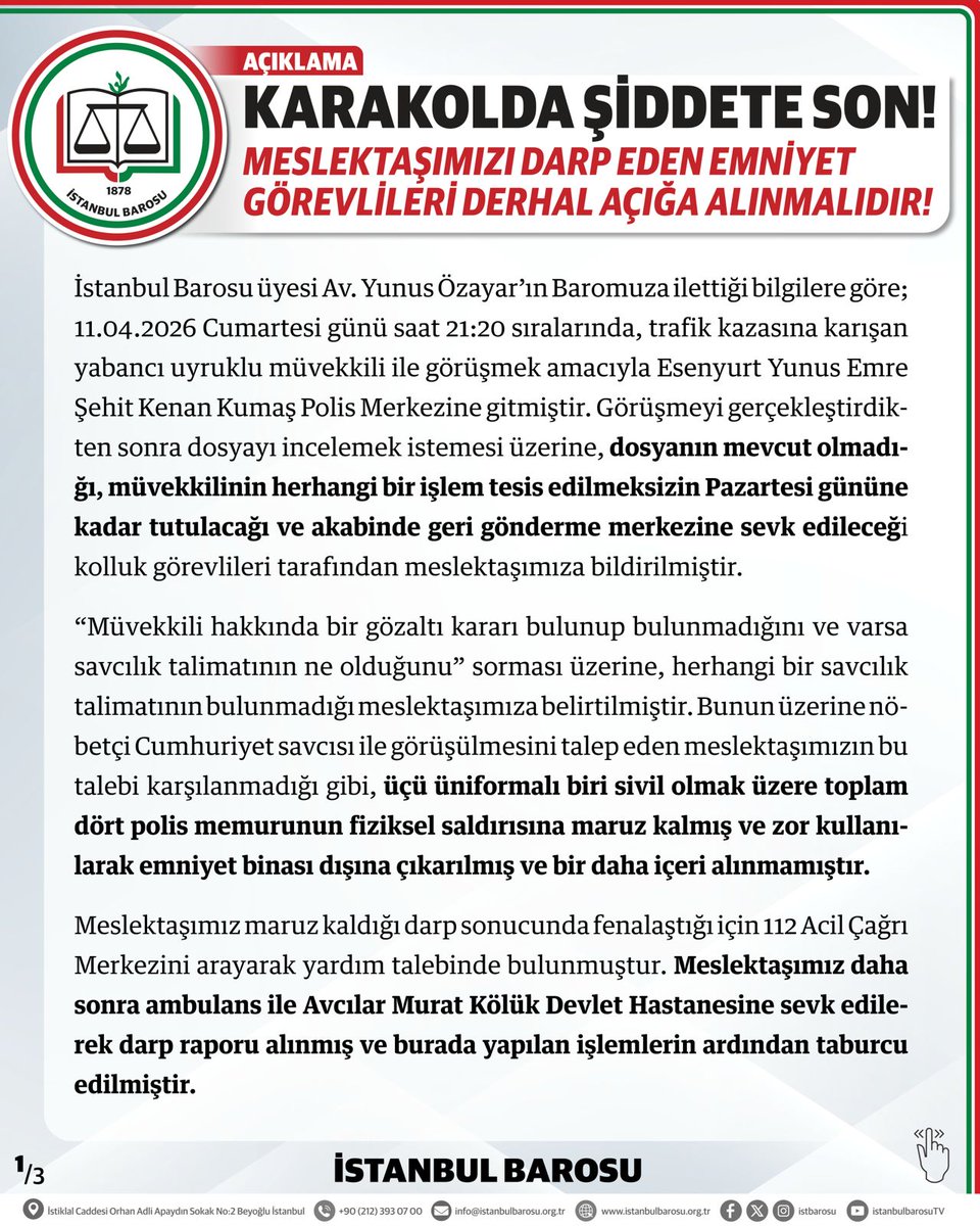 İstanbul Barosu tweet media