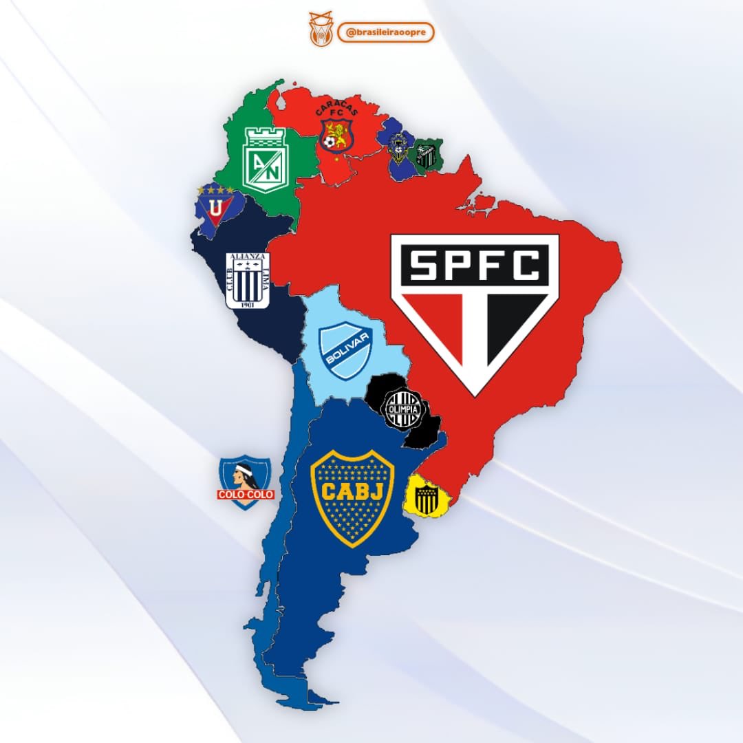 O maior clube de cada país da América do Sul