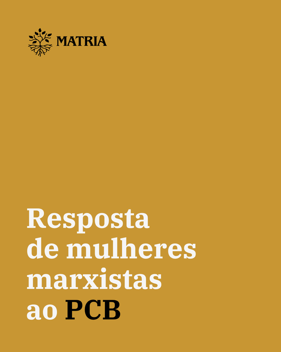 MATRIAoficial's tweet photo. O transativismo tem infiltrado os mais diversos espaços e campos teóricos, deturpando princípios básicos de cada um deles.

É o caso também de uma parte do campo marxista, que faz malabarismos para fingir que a ideia do transativismo se adequa ao pensamento marxista.

A riqueza da MATRIA é o pluralismo entre suas associadas e, portanto, a capacidade de rebater essas distorções, onde quer que apareçam.

Apresentamos, portanto, uma crítica pormenorizada de recente postagem do PCB Campinas que diz atacar o feminismo radical a partir de Marx:

Resposta de mulheres marxistas ao PCB

No dia 01 de abril, o PCB de Campinas postou em sua página “Uma crítica materialista ao feminismo radical”.

Na postagem, o PCB diz estar partindo do materialismo histórico dialético para defender que:
- o feminismo radical não é feminismo
- ‘mulheres trans’ são mulheres
- definir mulher a partir da biologia seria criar “uma categoria identitária”

Mulheres marxistas da MATRIA redigiram uma resposta, apontando os diversos erros em que incorrem enquanto partido político que afirma utilizar Marx como referência, a começar pelo uso do materialismo histórico dialético.

Esse método, criado por Marx, sustenta que a realidade material antecede as ideias.

Significa, portanto, reconhecer que a realidade material (o sexo) antecede a ideia (o gênero).

Por outro lado, defender que o conjunto de ideias (gênero) cria a realidade material (sexo), é idealismo.

O transativismo, portanto, é baseado inteiramente em pressupostos idealistas, ao afirmar que se alguém se sente mulher ou alega ser mulher, esta ideia, este desejo, é capaz de criar o real, ou seja, de transformar um ser humano do sexo masculino em uma mulher. 

Reivindicar-se materialista, marxista, e ao mesmo tempo postular que o desejo, ou aquilo que os seres humanos pensam sobre si mesmos, antecede e cria o real, é uma fraude teórica.

É curioso também o alinhamento do discurso do PCB, que se pretende uma organização revolucionária, com
um ativismo altamente financiado por agências estrangeiras e com o posicionamento de Rede Globo, Folha de São Paulo e demais veículos da mídia hegemônica. 

A legenda do post do PCB revela o autoritarismo ao impedir o debate sobre o tema do post, afirmando que apagariam toda e qualquer divergencia.

Ora, considerar heresia o questionamento de premissas é algo do âmbito da fé e não da ciência. 

De fato, é apenas na base da fé, da imposição, da ameaça da violência, da perseguição, do silenciamento, que é possível garantir que uma concepção tão estapafúrdia quanto a de que homens tornem-se mulheres prevaleça. 

Leia o texto completo no nosso site: https://t.co/m55eKO4UJn