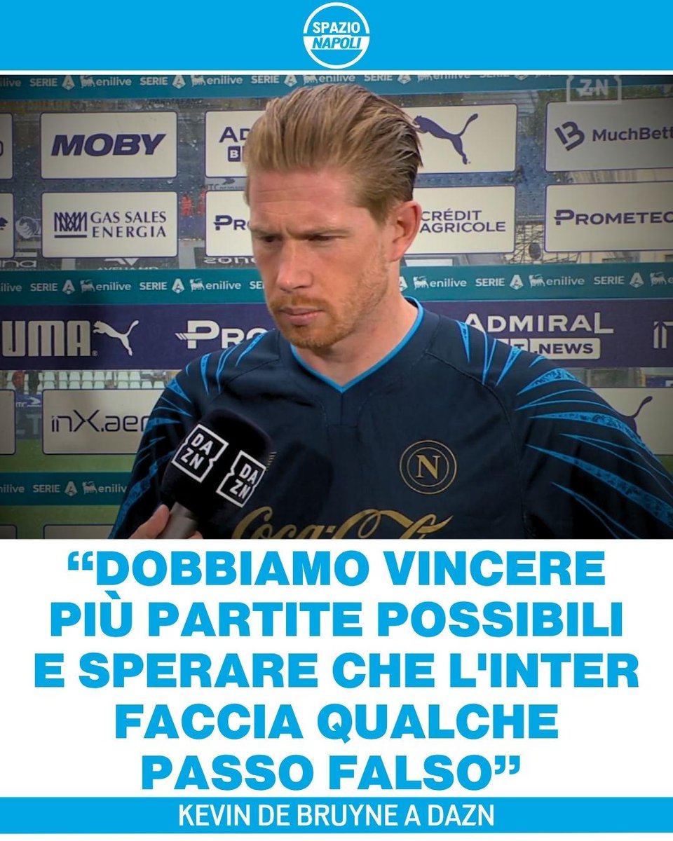 Spazio_Napoli's tweet image. Kevin De Bruyne mantiene alta la concentrazione, ma non chiude le porte al sogno Scudetto ⚪🔵

#SSCNapoli #DeBruyne