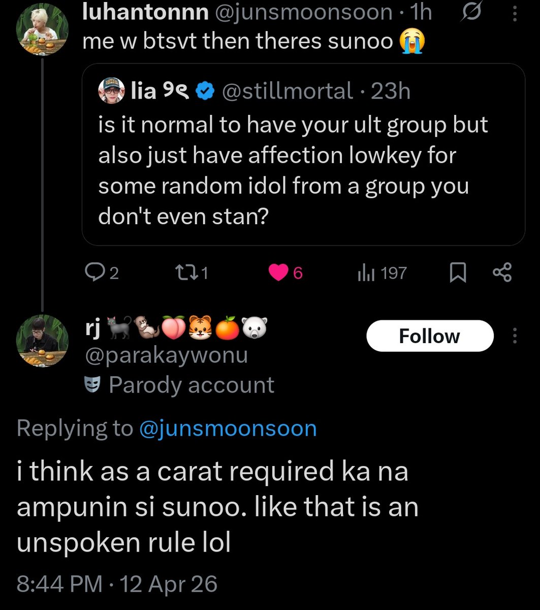 ito lang tinatanggap kong unspoken rule