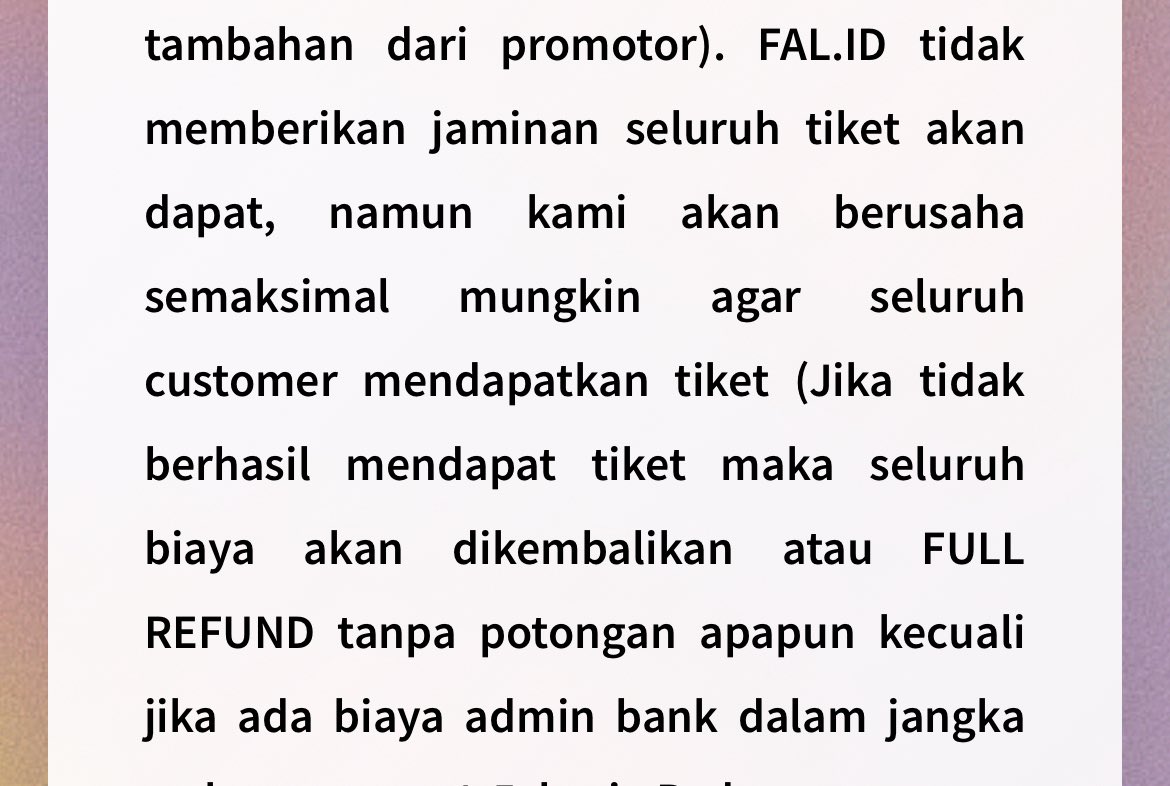 FAL.ID JASTIP TIKET KONSER / TICKETING SERVICE tweet media