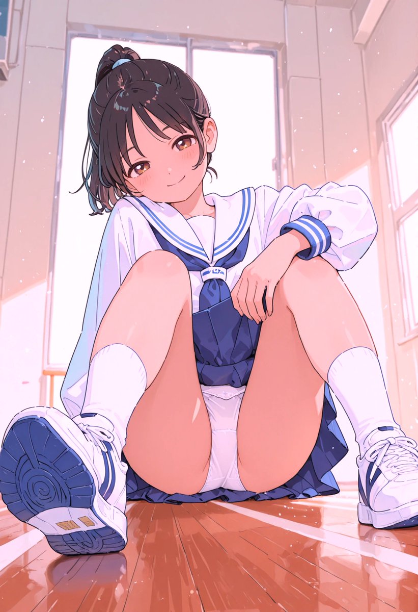 kakudan67's tweet image. 「JCさん」②
授業中や部活をするときはちゃんと体操服やジャージを着ますが、
休み時間や昼休みに遊ぶ時は制服のままです。
SFW illustration   #AIart #AIイラスト