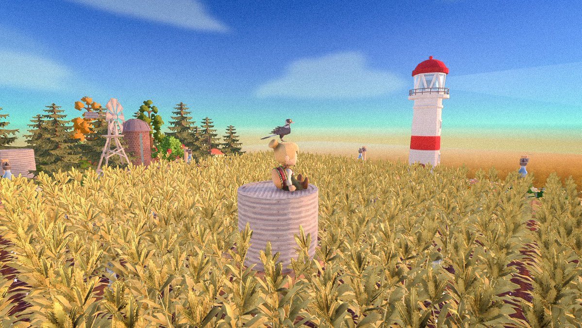 4/23にアップデート予定の
Dinkumを公式パートナー
早期アクセスビルドでプレイ
させていただいています🌾

灯台のレシピをGETしたので
小麦畑に置いてみました！

スワッグバッグの種類も豊富で
私が最初に選んだのはハンバーガー🍔
かわいいです！

#ディンカムまちづくり 
#ディンカム