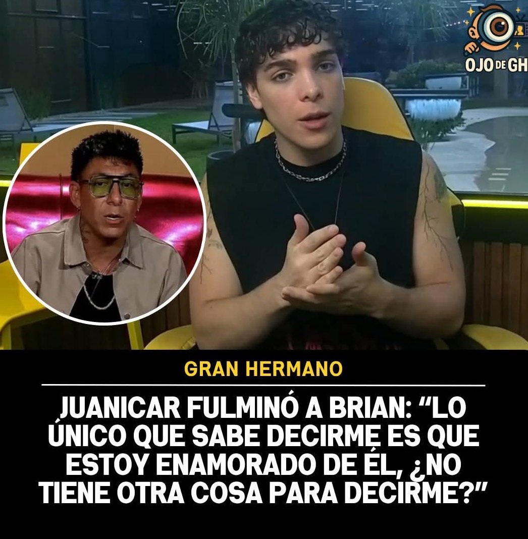 Marcos038742541's tweet photo. Muy bien. Juan.....escriban bien....Brian afuera.
🇦🇷 BRIAN AL 9009
🇺🇾 VOTO BRIAN AL 7020
🇨🇱 GH GLOBAL
#GranHermanoGeneraciónDorada https://t.co/iXMDKNC16x