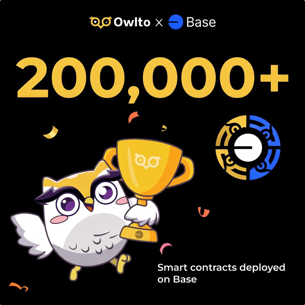 Owlto_Finance's tweet image. Base enjoyooors, we have another reason to celebrate! 🔵🔥

200,000+ smart contracts deployed on @base via Owlto already! 🦉🚀

The momentum is unstoppable. Who's joining the movement today? 👇
🔗 owlto.finance/deploy/?chain=…

#Owlto #Base #L2 #SmartContract