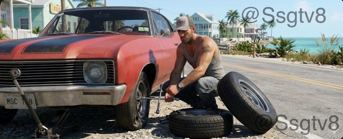 Ssgtv8's tweet image. 💭Ideas we might see in a game GTA6

Refueling the car .⛽️

Changing the car tires . 🛞

Washing the car . 🚗🧼

GTA 6 

#rockstargames #game #GTA6 #gta6trailer #GTAVI