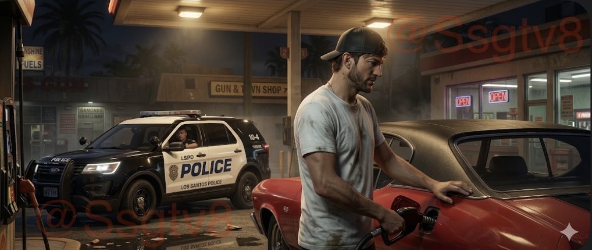 Ssgtv8's tweet image. 💭Ideas we might see in a game GTA6

Refueling the car .⛽️

Changing the car tires . 🛞

Washing the car . 🚗🧼

GTA 6 

#rockstargames #game #GTA6 #gta6trailer #GTAVI