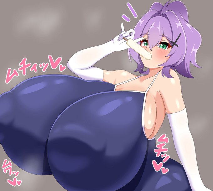 指揮官からの視線に気付くとチン煽りシてくれる爆乳スク水ジャベリン……