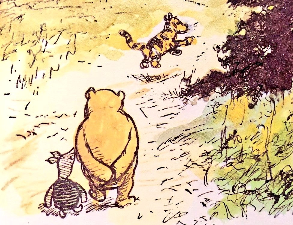 arealmofwonder's tweet image. As Winnie-the-Pooh thoughtfully puts it when discussing Tigger's size with Piglet...

           “Whatever his weight 
in pounds, shillings, and ounces,
        He always seems bigger 
        because of his bounces.”