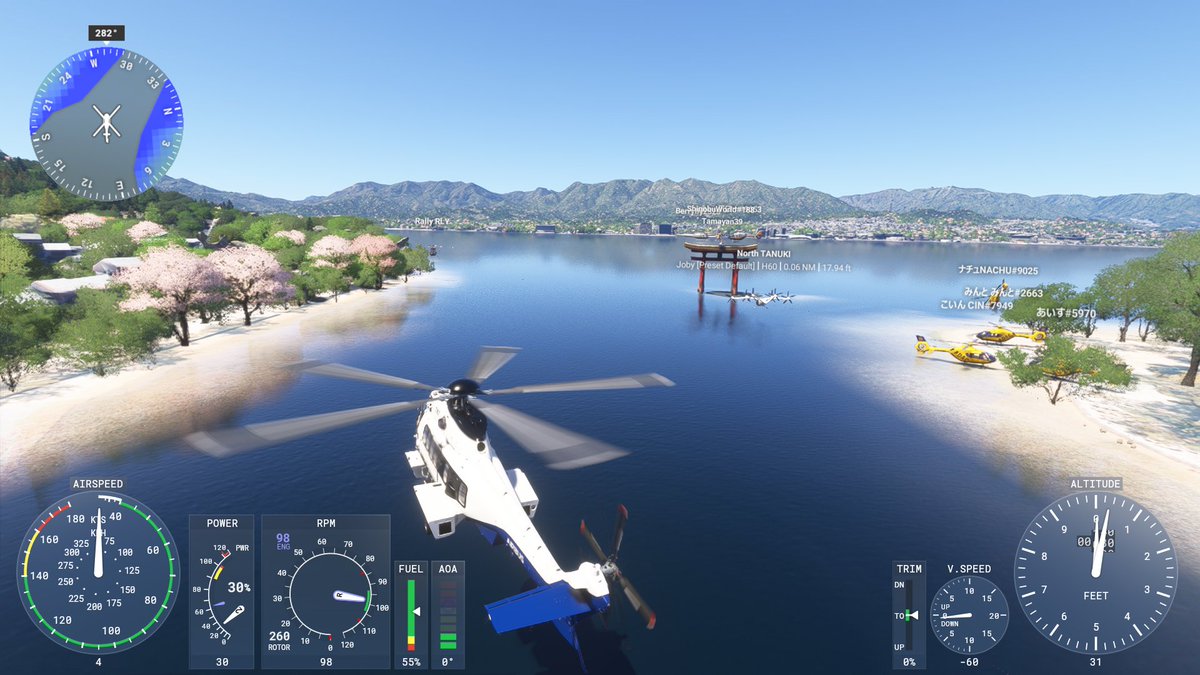 Yuus_429's tweet image. JOEさんのライブに参加！F-14もヘリもほとんど飛ばしてなかったので、難しかったですｗ #MSFS2024 #CaptainJOE